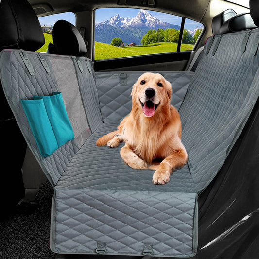 PETRAVEL Hunde-Autositzbezug, wasserdicht, für Reisen mit Haustieren, Hundetransportbox, Hängematte für den Rücksitz im Auto, Schutzmatte, Sicherheitsbox für Hunde