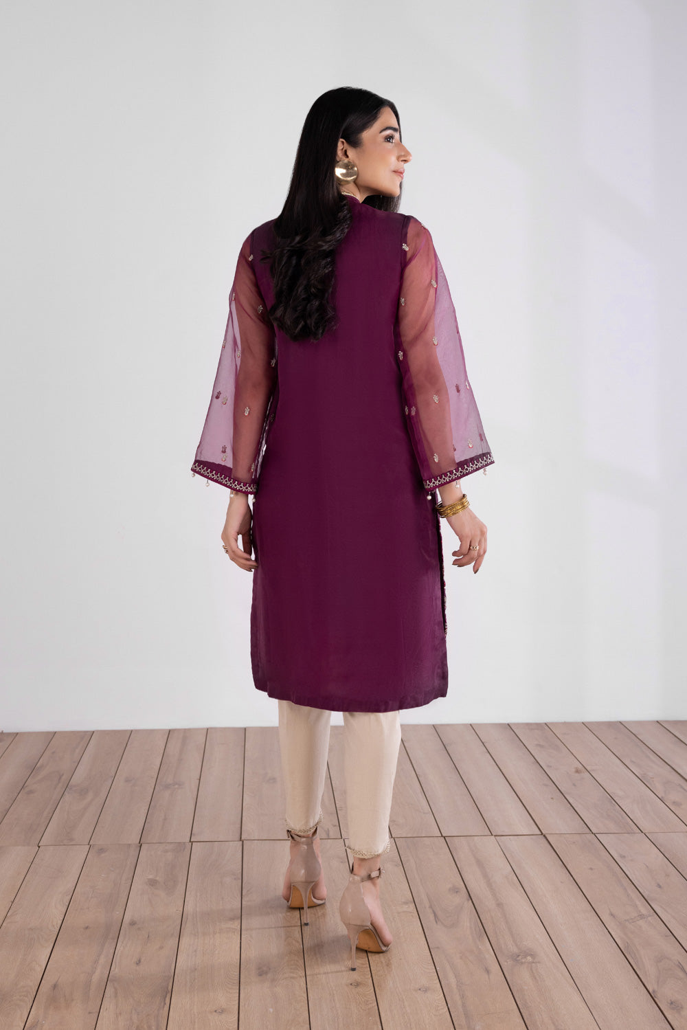 Embroidered Organza Shirt