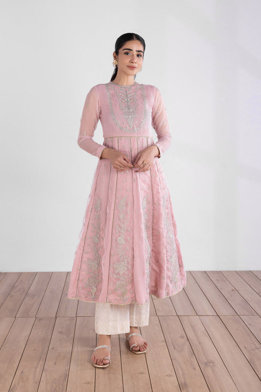 Embroidered Organza Pishwas