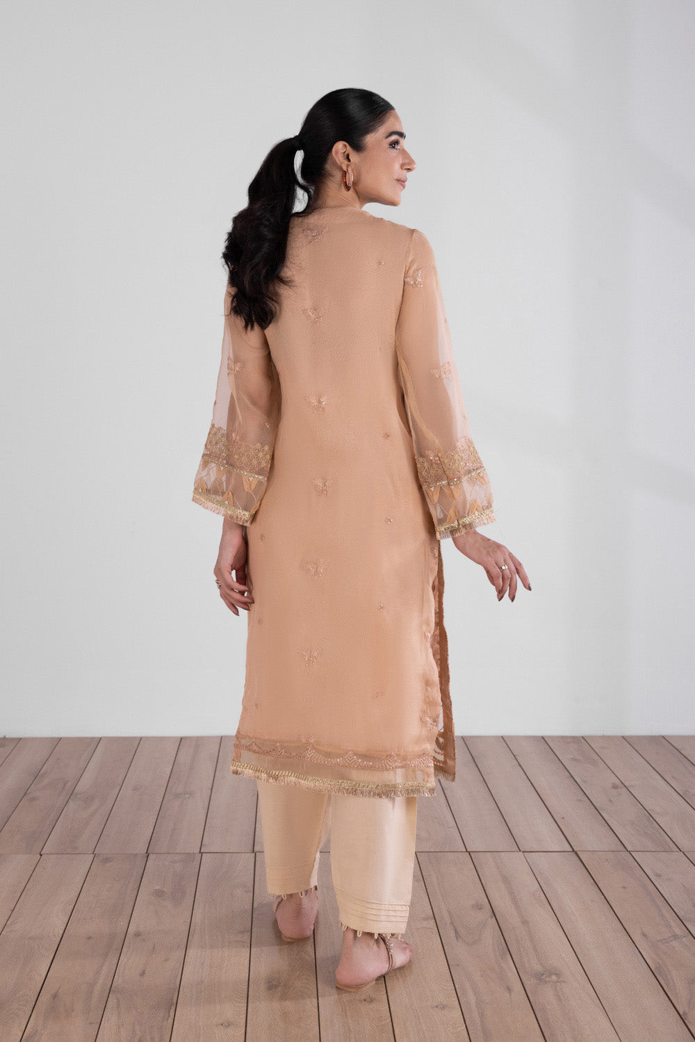 Embroidered Organza Shirt