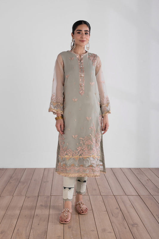 Embroidered Organza Shirt