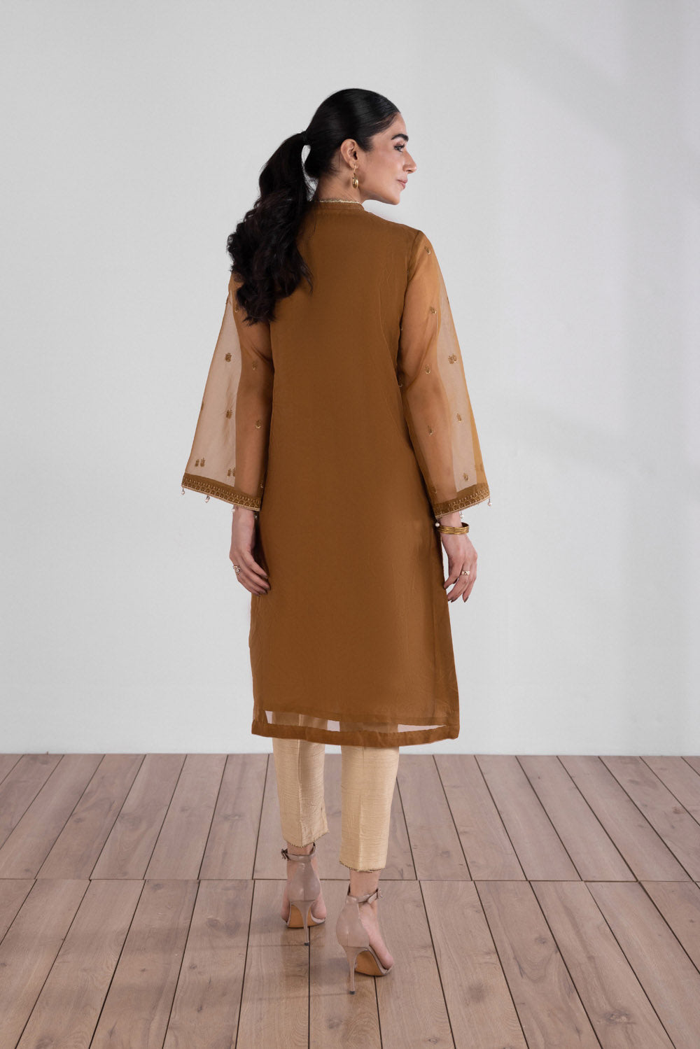 Embroidered Organza Shirt