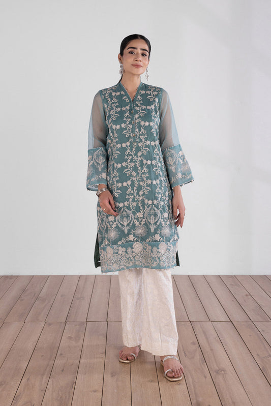 Embroidered Organza Shirt