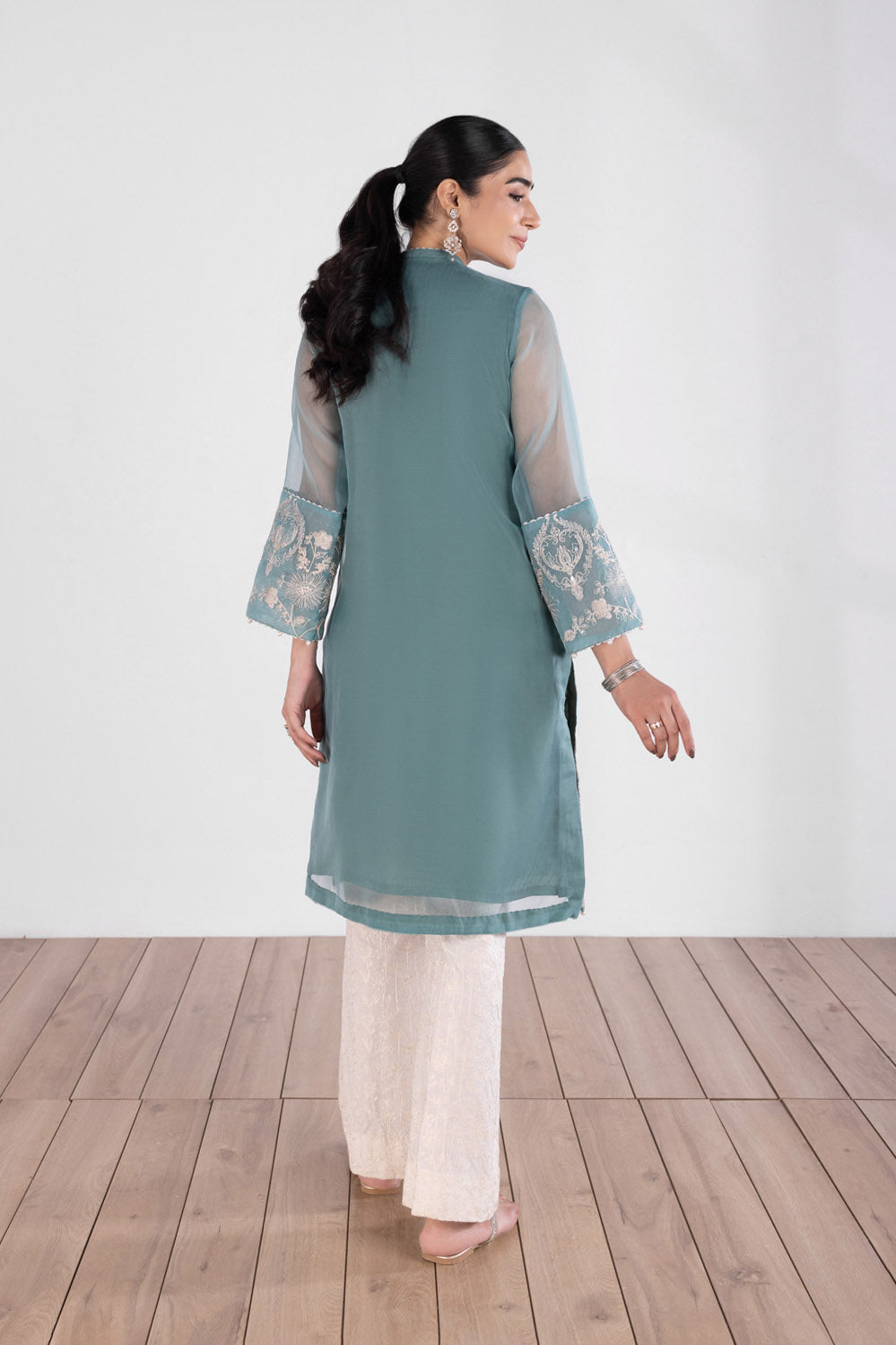 Embroidered Organza Shirt