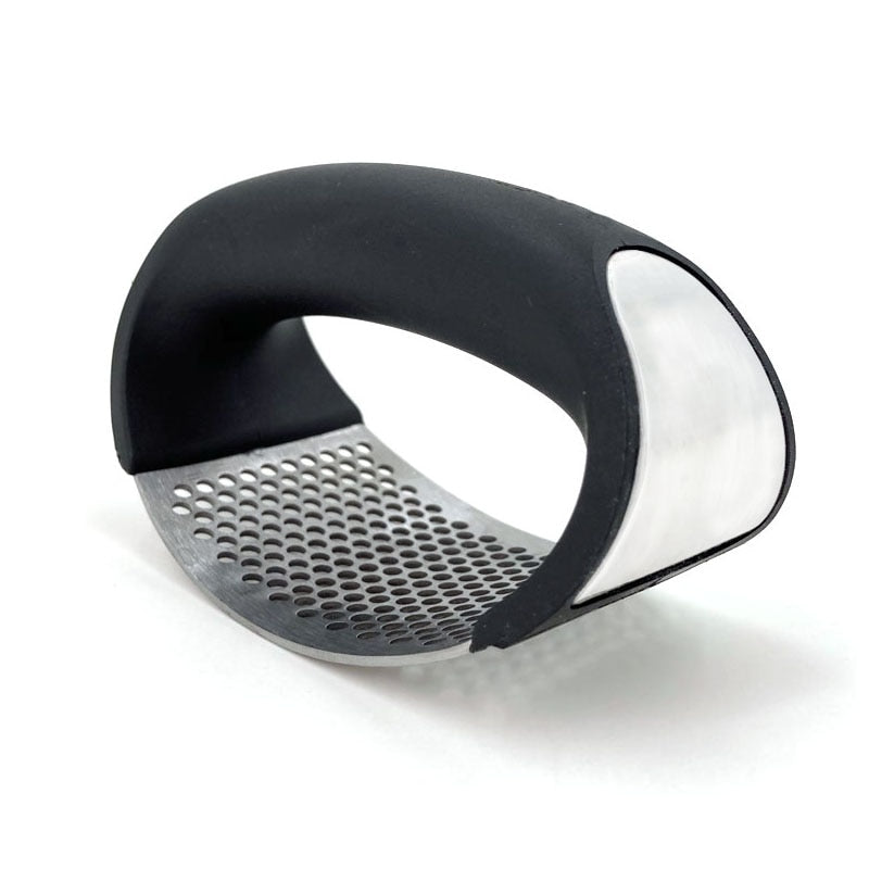 1pcs स्टेनलेस स्टील लहसुन प्रेस मैनुअल लहसुन mincer चॉपिंग लहसुन उपकरण वक्र फल फल सब्जी उपकरण रसोई गैजेट्स