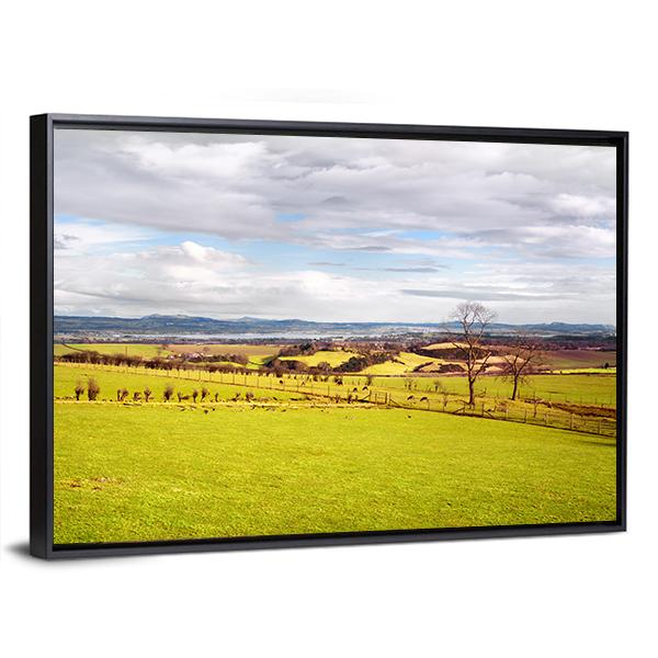 Scottish Countryside In West Lothian Canvas Wall Art-3 Horizontal-Gallery Wrap-25" x 16"-Tiaracle