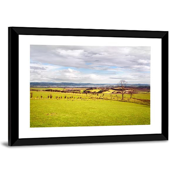 Scottish Countryside In West Lothian Canvas Wall Art-3 Horizontal-Gallery Wrap-25" x 16"-Tiaracle