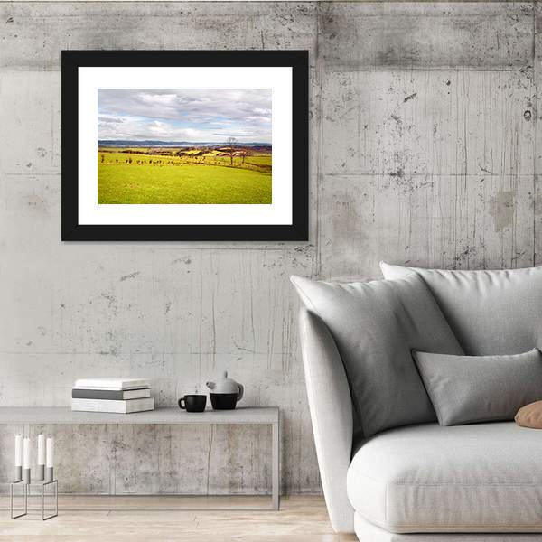 Scottish Countryside In West Lothian Canvas Wall Art-3 Horizontal-Gallery Wrap-25" x 16"-Tiaracle