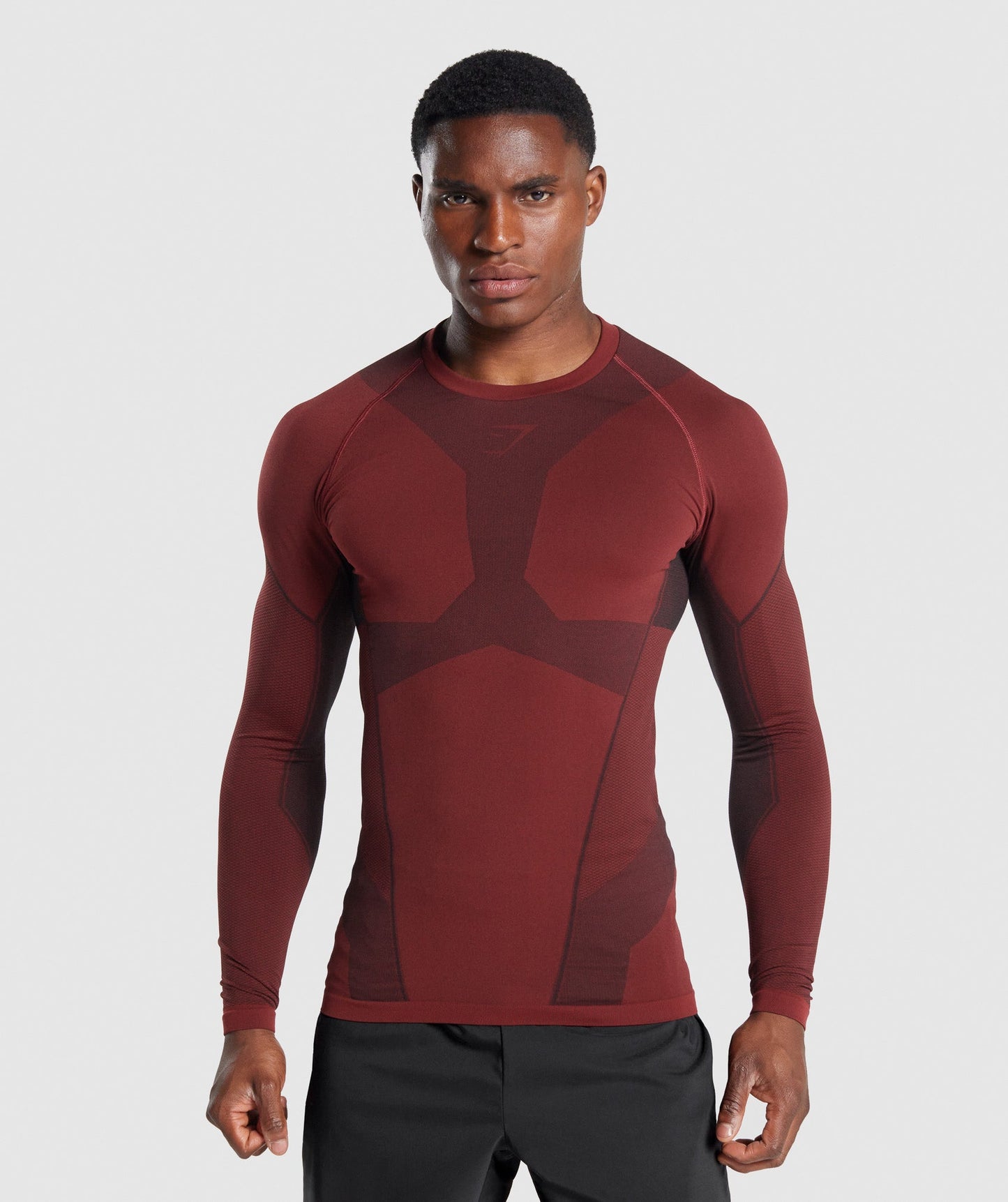 Gymshark Free Force Seamless Long Sleeve T -Shirt - Burgundy