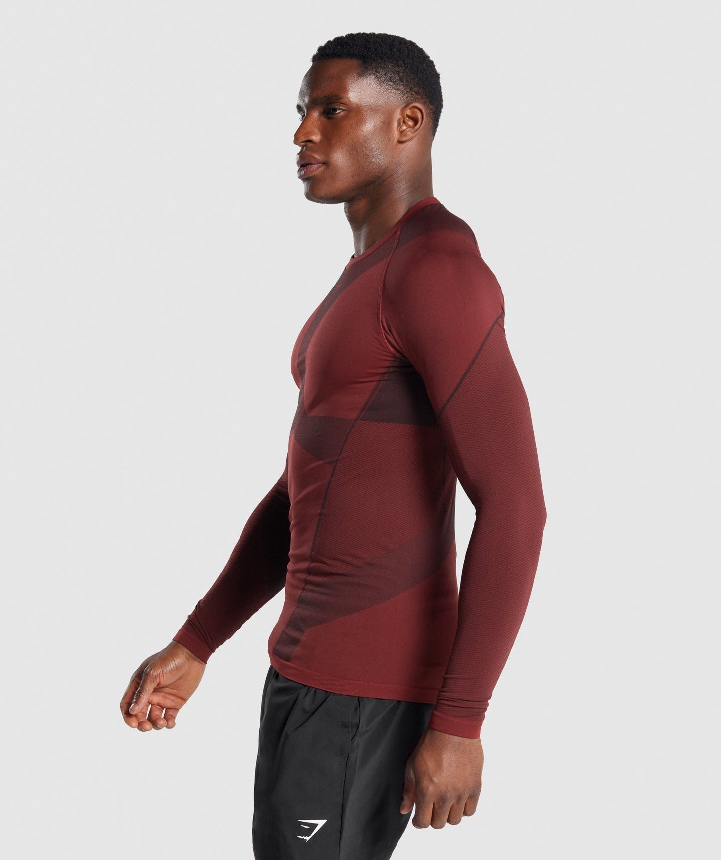 Gymshark Free Force Seamless Long Sleeve T -Shirt - Burgundy