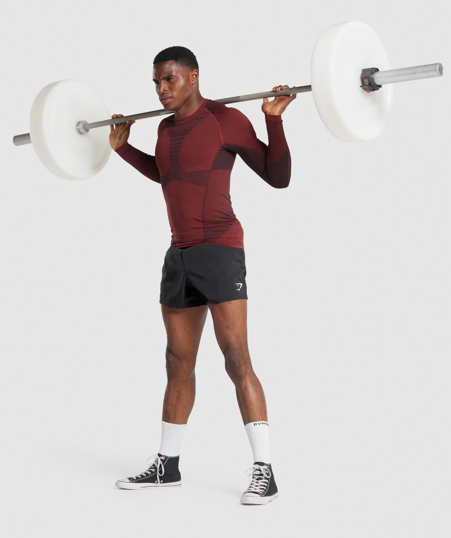 Gymshark Free Force Seamless Long Sleeve T -Shirt - Burgundy