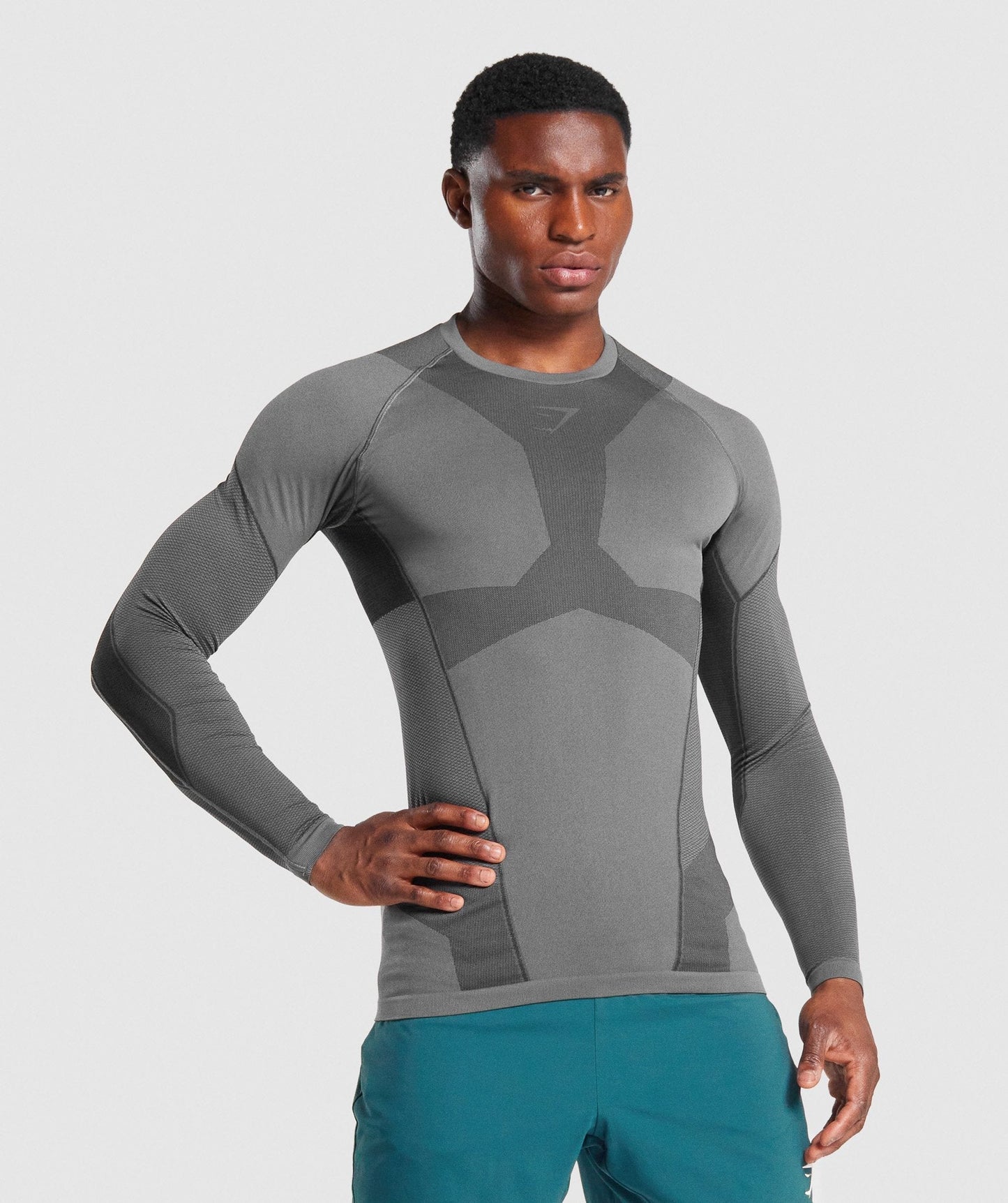 Gymshark Free Force Seamless Long Sleeve T -Shirt - grau