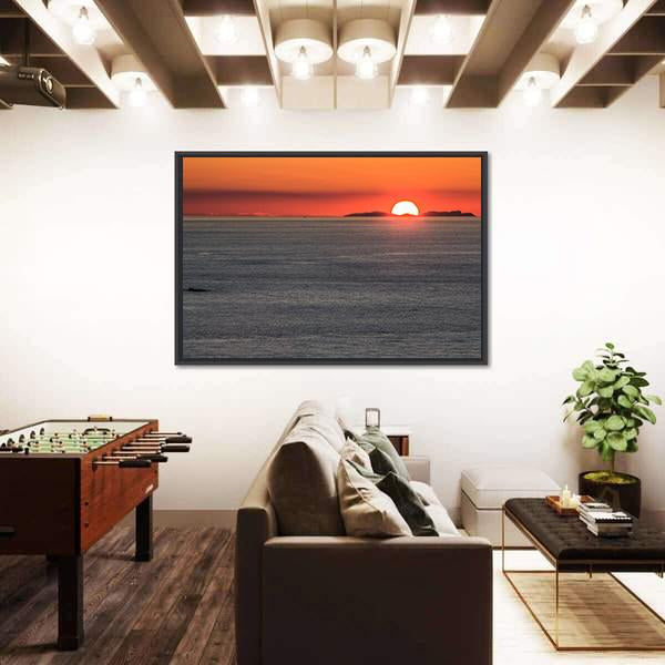 Setting Sun Over Summer Isles Canvas Wall Art-3 Horizontal-Gallery Wrap-25" x 16"-Tiaracle