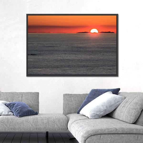 Setting Sun Over Summer Isles Canvas Wall Art-3 Horizontal-Gallery Wrap-25" x 16"-Tiaracle