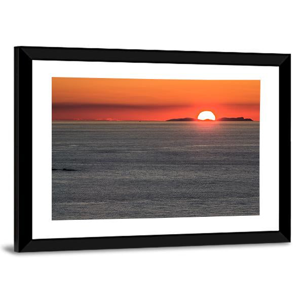 Setting Sun Over Summer Isles Canvas Wall Art-3 Horizontal-Gallery Wrap-25" x 16"-Tiaracle