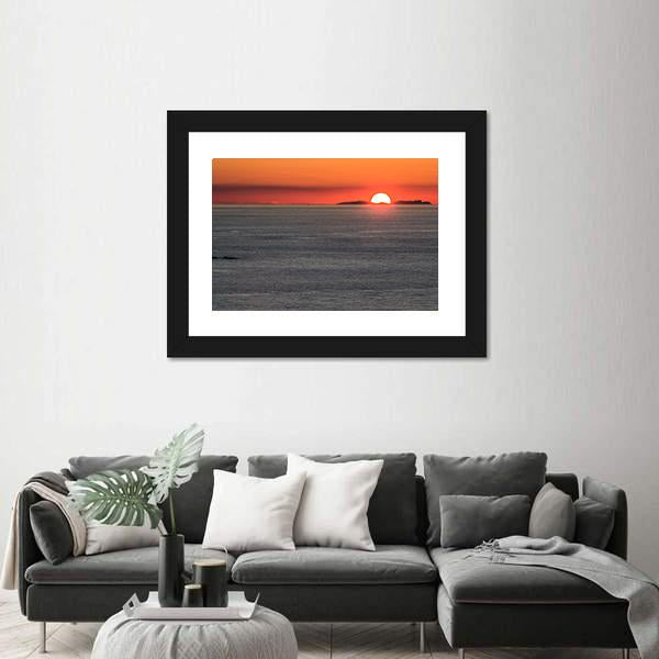 Setting Sun Over Summer Isles Canvas Wall Art-3 Horizontal-Gallery Wrap-25" x 16"-Tiaracle