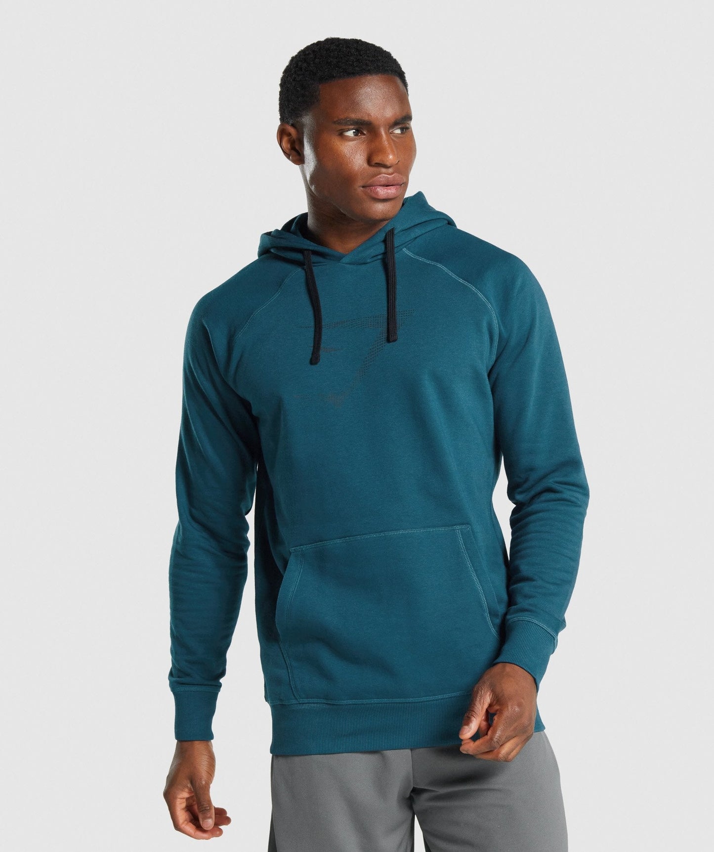 Gymshark Sharkhead Infill Hoodie - blaugrün