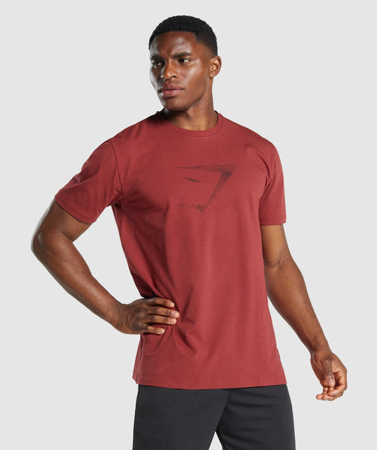 Gymshark Sharkhead Infill T -Shirt - Burgund