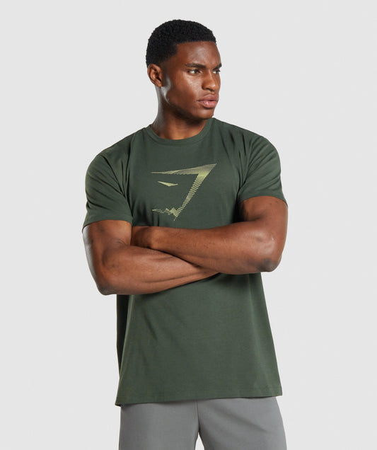 Gymshark Sharkhead Infill T -Shirt - dunkelgrün