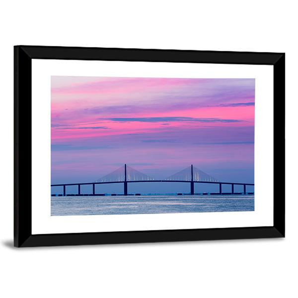 Skyway Bridge Canvas Wall Art-3 Horizontal-Gallery Wrap-25" x 16"-Tiaracle