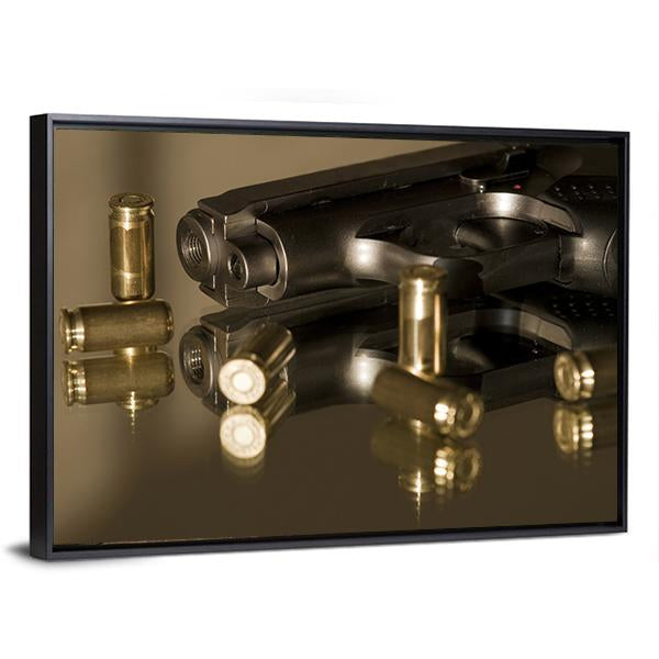 Small Gas Pistols For Self Defense Canvas Wall Art-3 Horizontal-Gallery Wrap-25" x 16"-Tiaracle