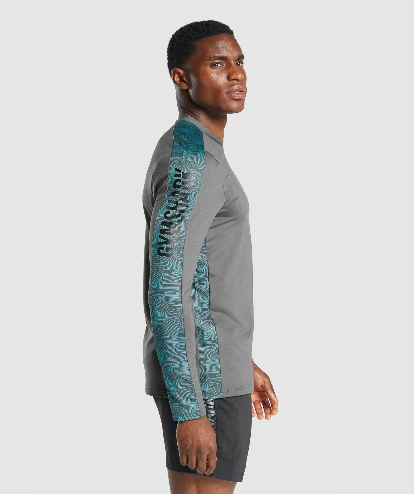 Gymshark Sport Langarm Grafik T -Shirt - grau
