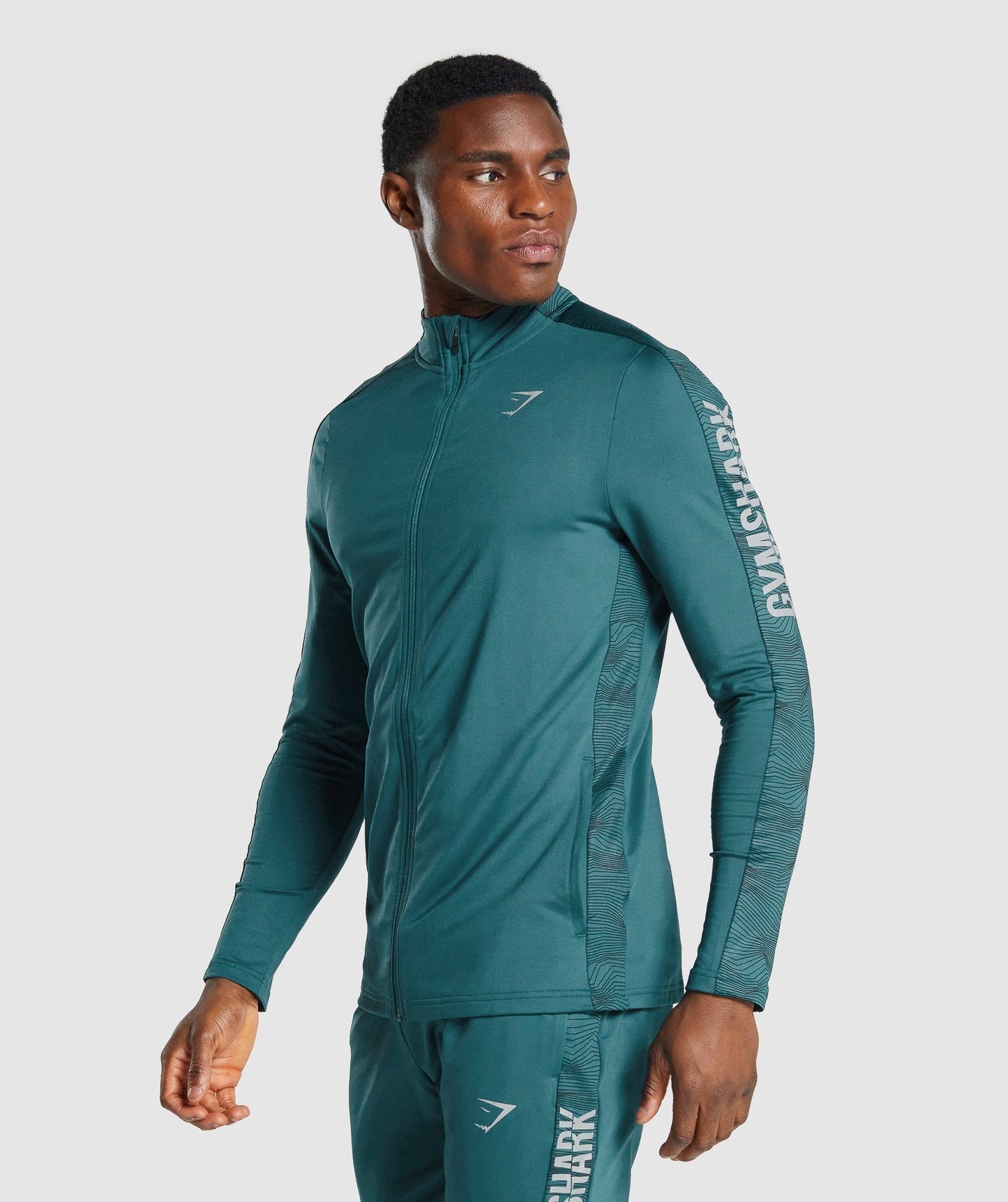 Gymshark Sport Full Reißverschluss - blaugrün