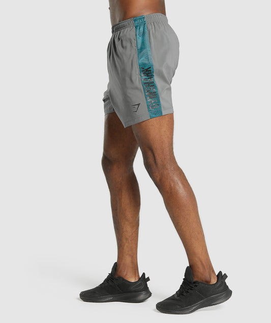 Gymshark Graphic Sport Shorts - Grau