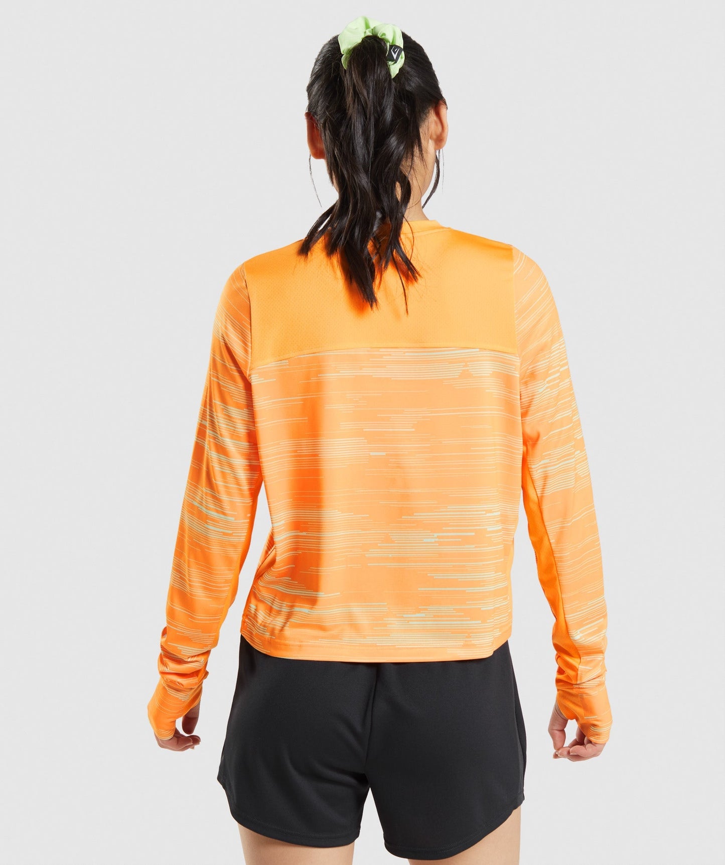 Gymshark Sport Loose Long Sleeve T-Shirt - Orange Print