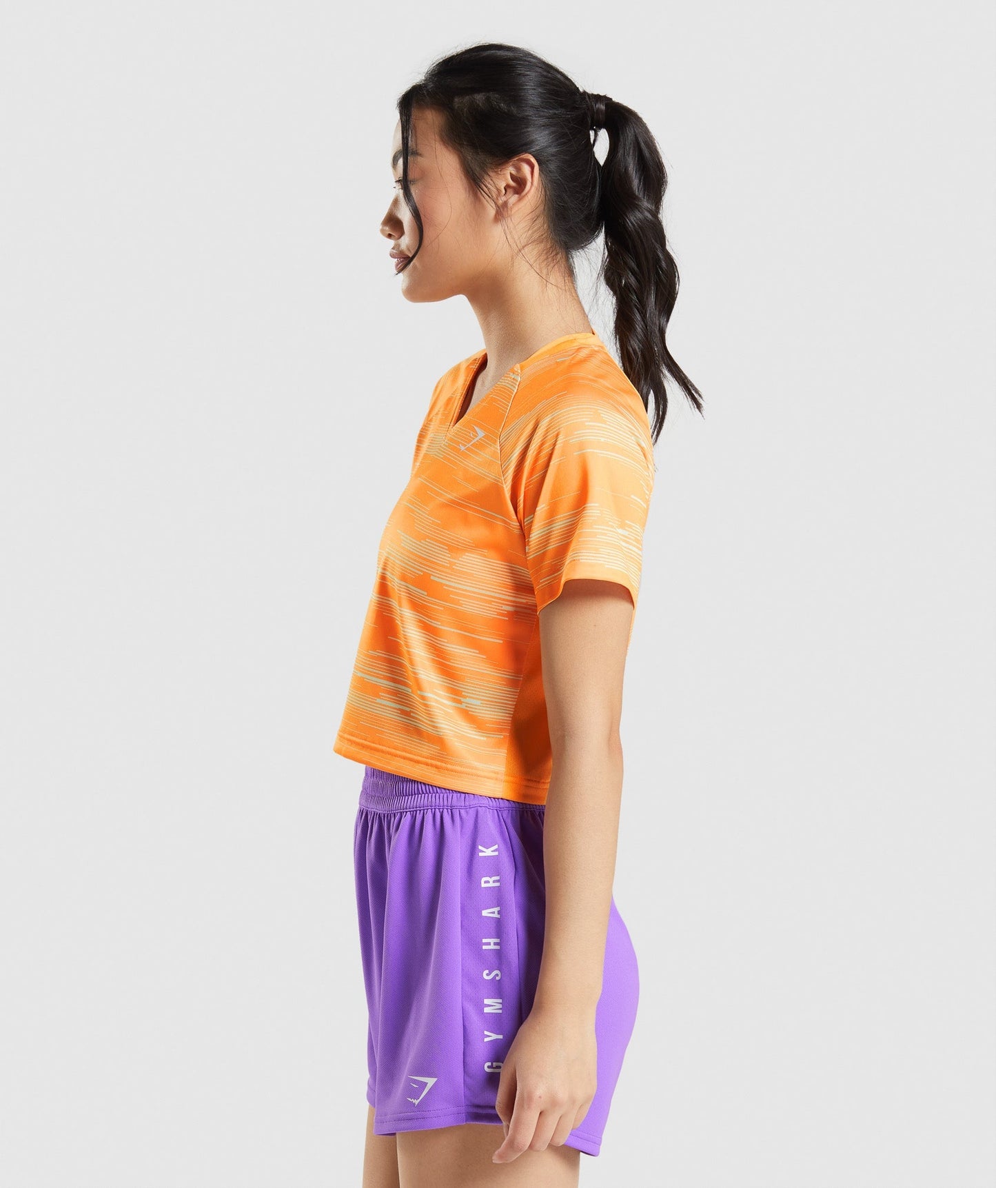 Gymshark Sport Midi T-Shirt - Orange Print