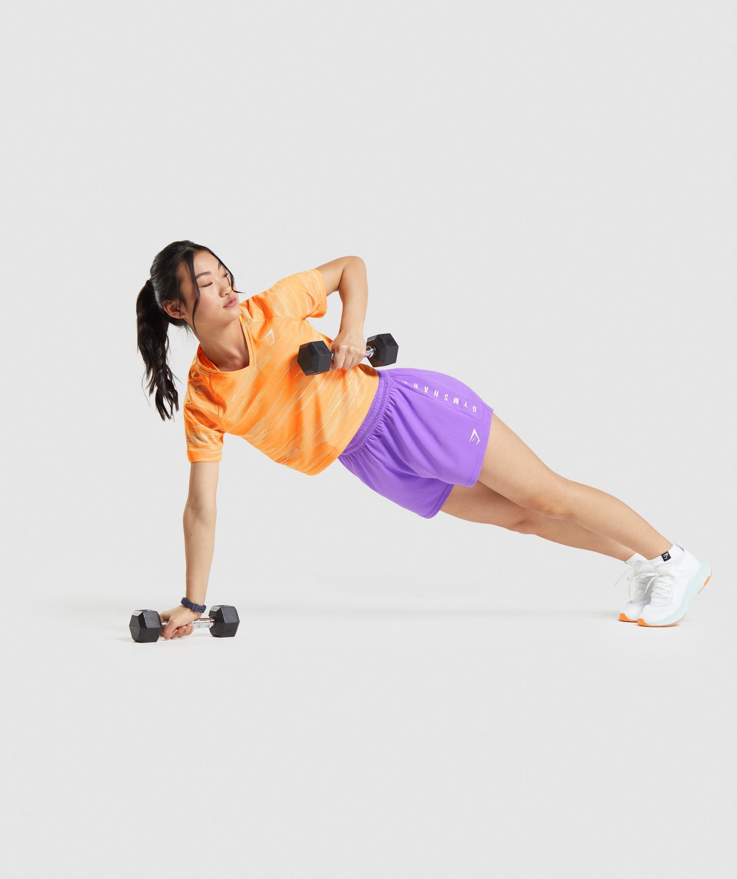 Gymshark Sport Midi T-Shirt - Orange Print