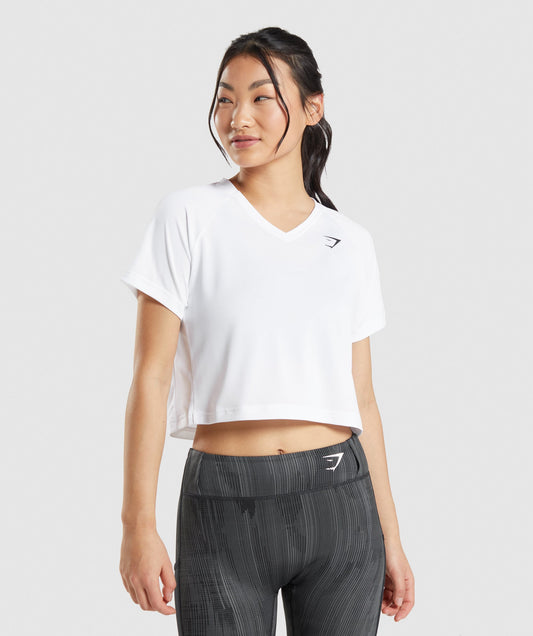 Gymshark Sport Midi T-Shirt - White