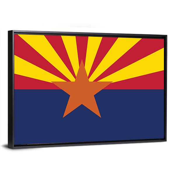 State Of Arizona Flag Canvas Wall Art-3 Horizontal-Gallery Wrap-25" x 16"-Tiaracle