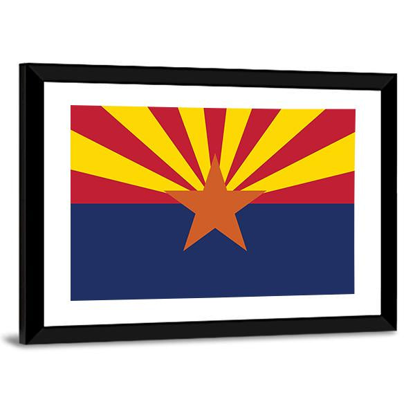 State Of Arizona Flag Canvas Wall Art-3 Horizontal-Gallery Wrap-25" x 16"-Tiaracle