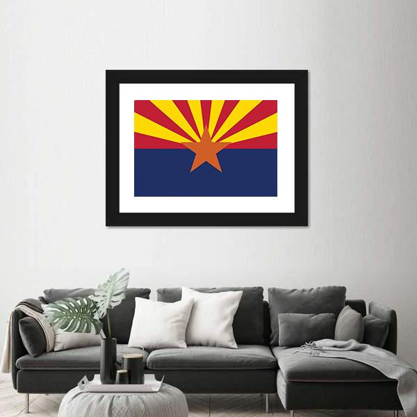 State Of Arizona Flag Canvas Wall Art-3 Horizontal-Gallery Wrap-25" x 16"-Tiaracle