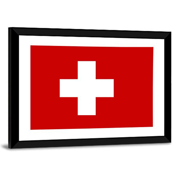 Switzerland Flag Canvas Wall Art-3 Horizontal-Gallery Wrap-25" x 16"-Tiaracle