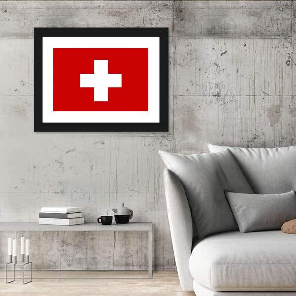 Switzerland Flag Canvas Wall Art-3 Horizontal-Gallery Wrap-25" x 16"-Tiaracle