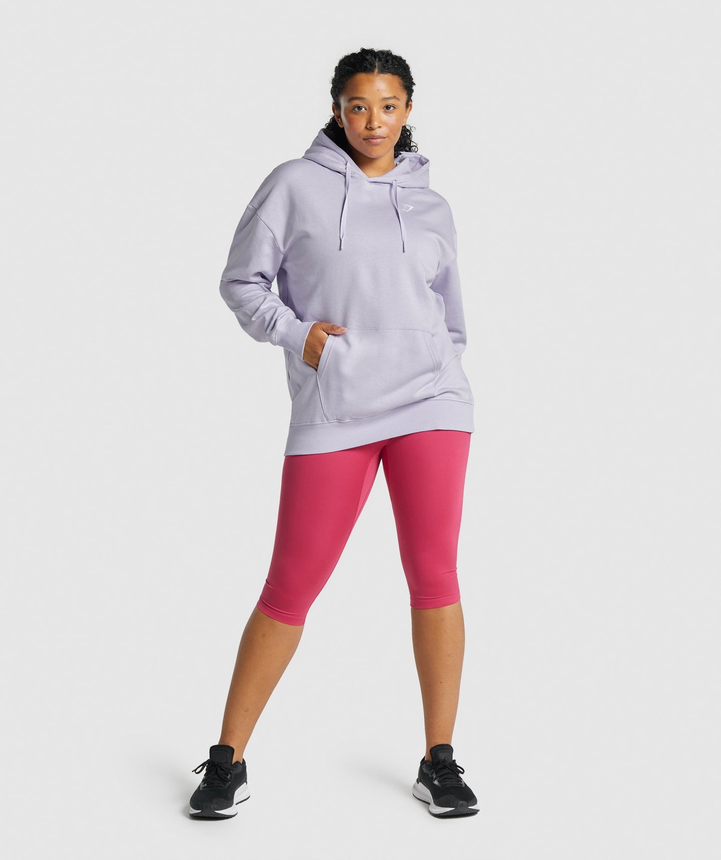 Gymsharke Training übergroßer Hoodie - hellviolett