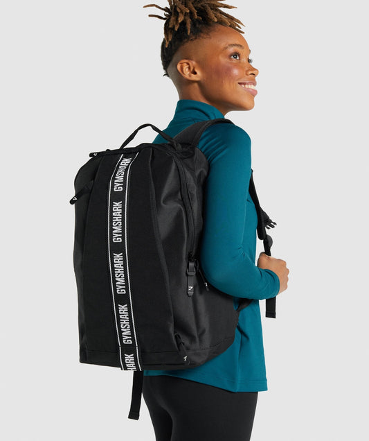 Gymshark aufgeklebten Logo -Rucksack - Schwarz