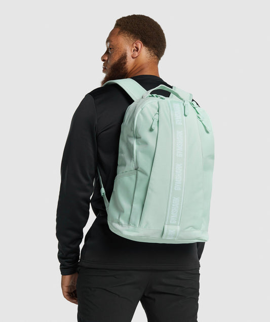 Gymshark Taped Logo Rucksack - hellgrün