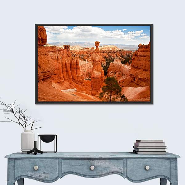 Thors Hammer Bryce Canyon Utah Canvas Wall Art-1 Piece-Floating Frame-24" x 16"-Tiaracle