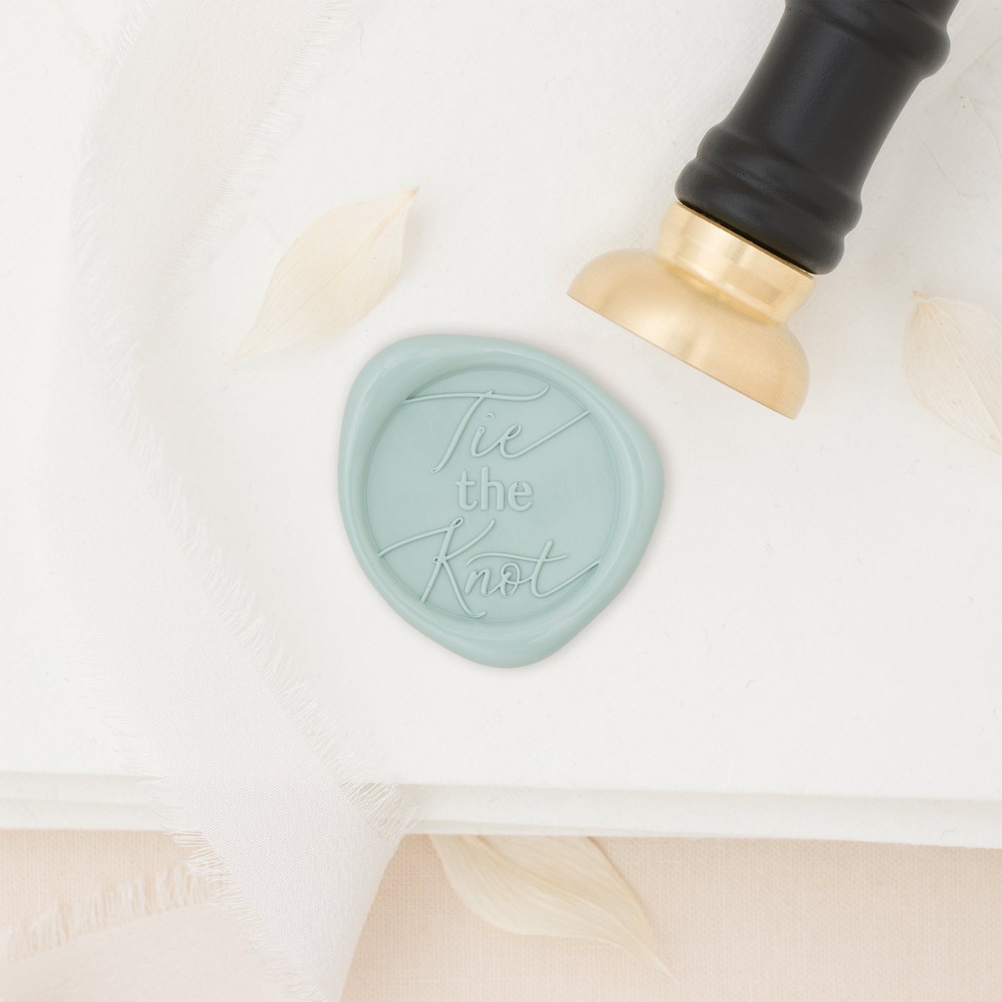 Tie The Knot Script Wax Stamp