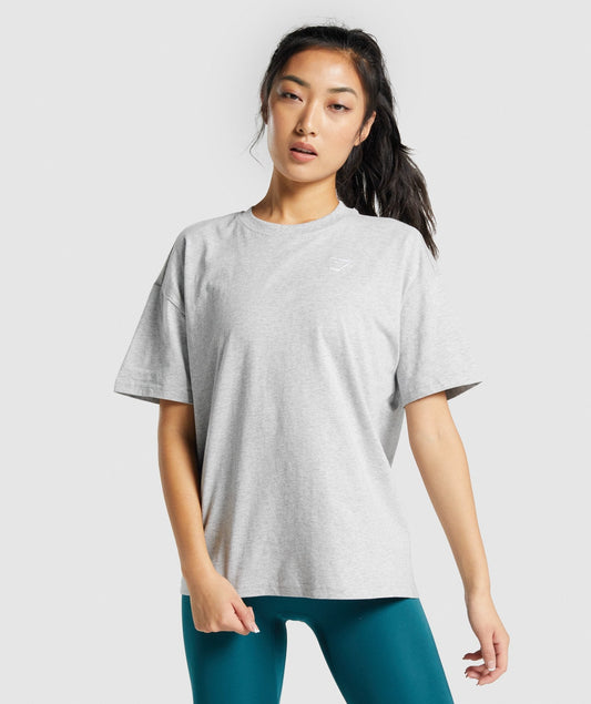 Gymshark Training übergroßes T -Shirt - hellgraue Mergel