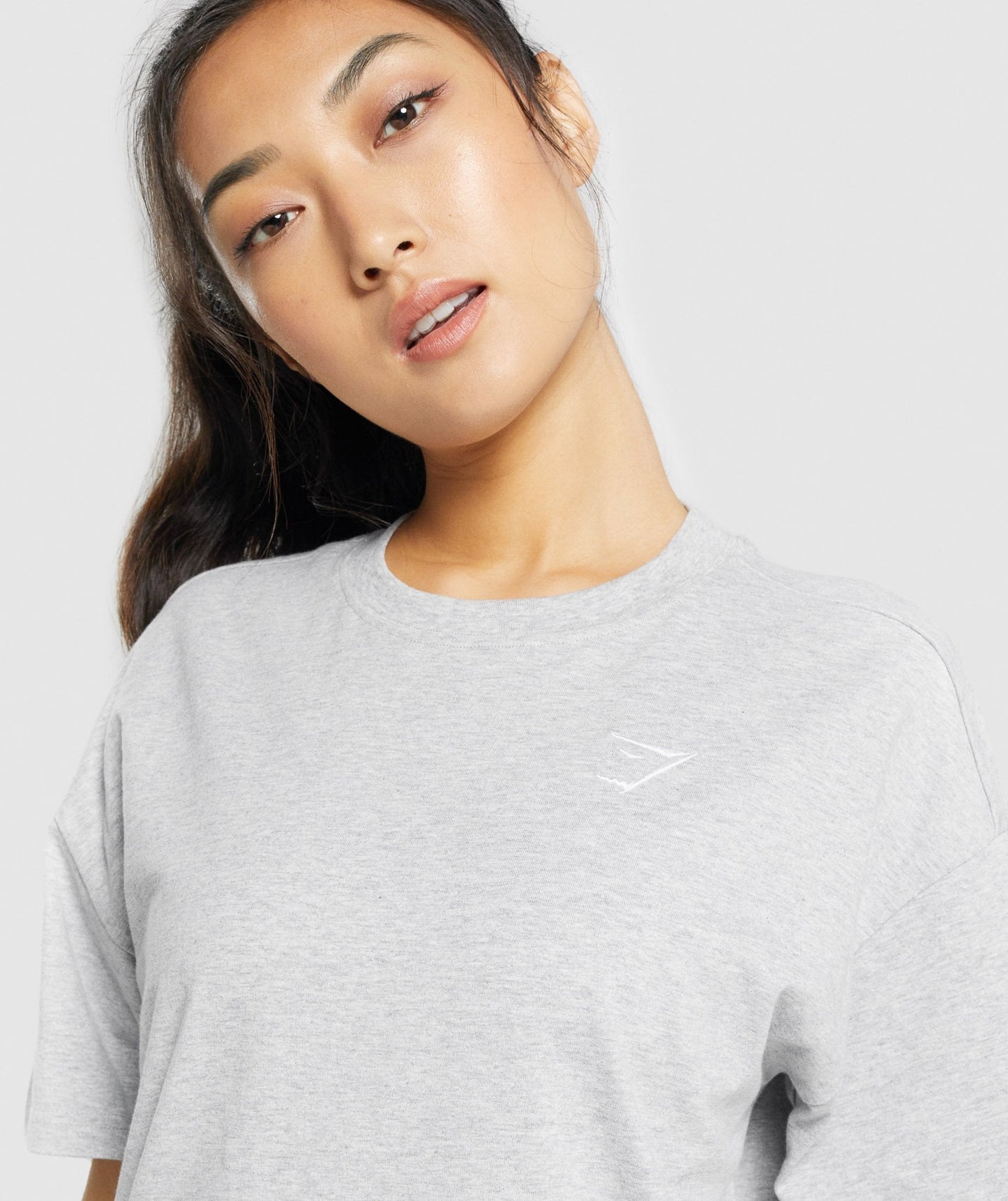 Gymshark Training übergroßes T -Shirt - hellgraue Mergel