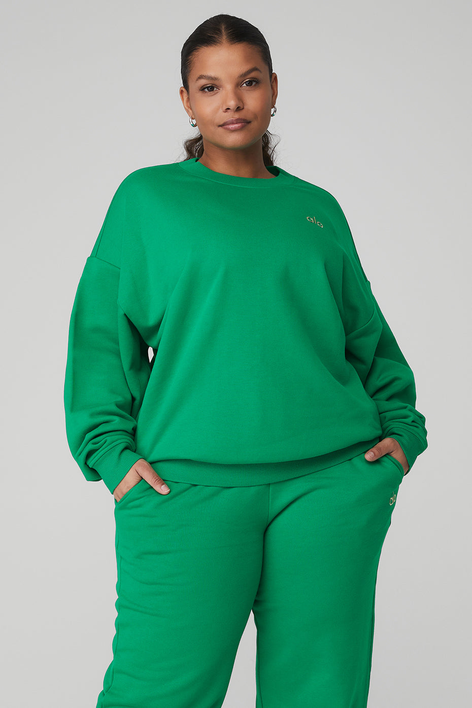 Accolade Crew Neck Pullover - Green Emerald