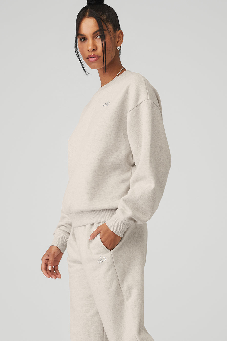 Accolade Crew Neck Pullover - Oatmeal Heather