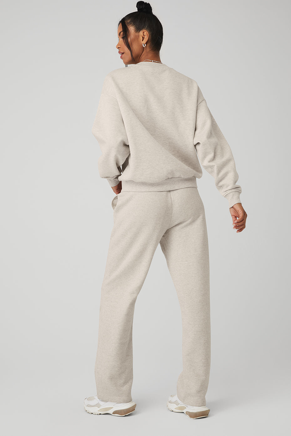 Accolade Crew Neck Pullover & Accolade Straight Leg Sweatpant Set - Oatmeal Heather