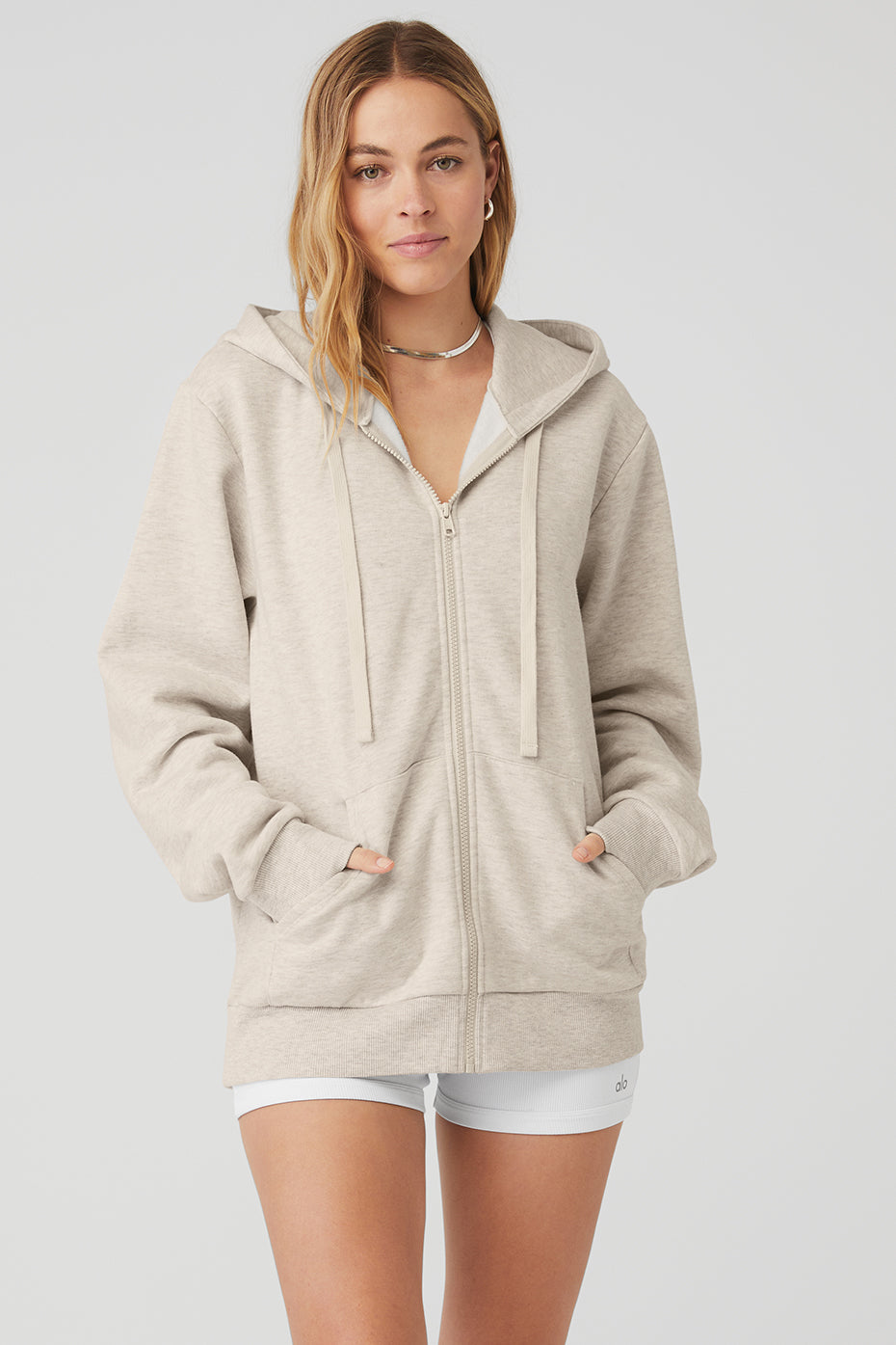 Everyday Full Zip Hoodie - Oatmeal Heather