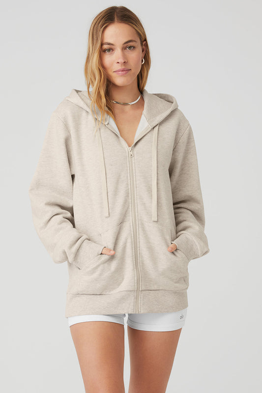 Everyday Full Zip Hoodie - Oatmeal Heather