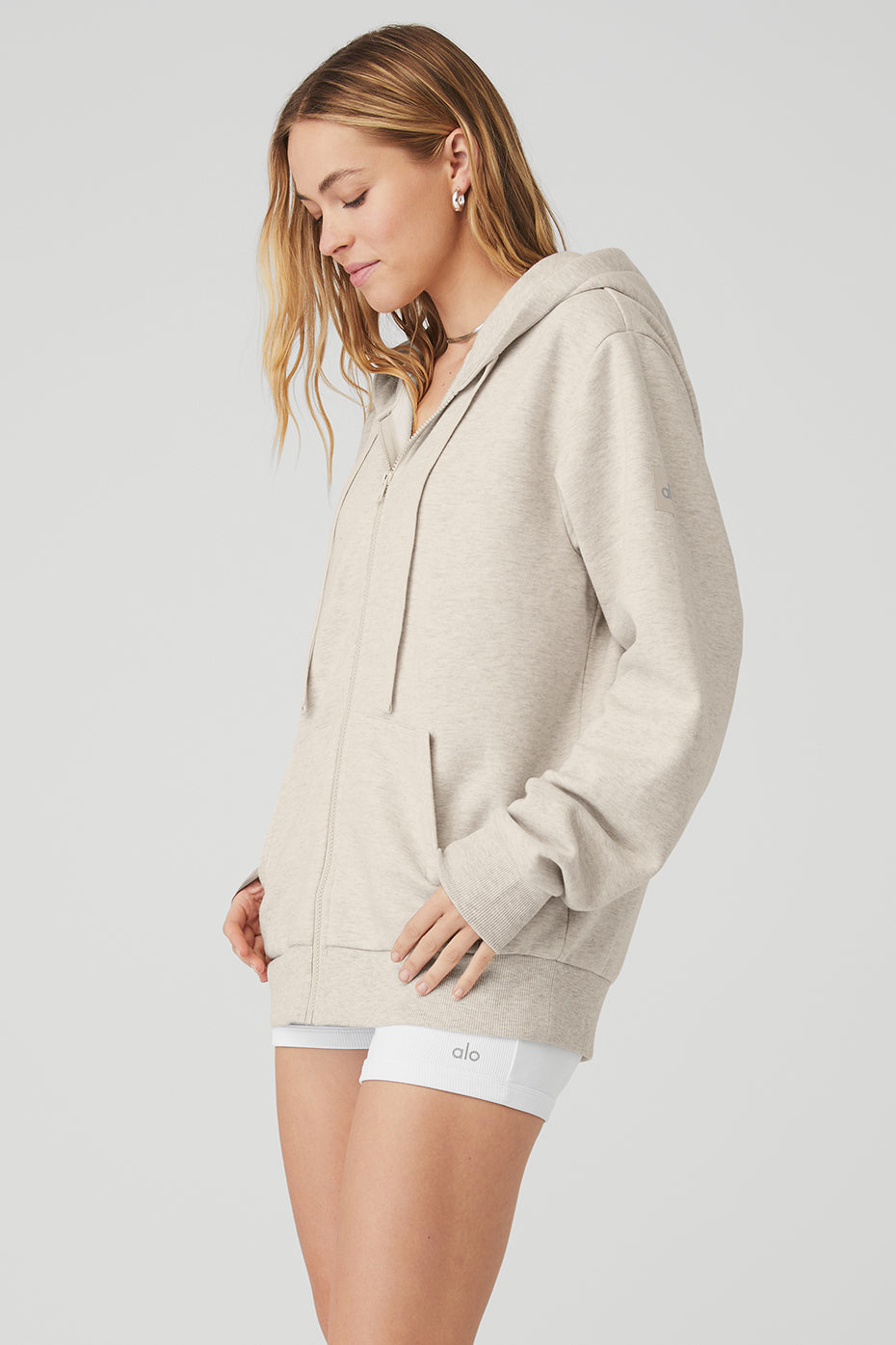 Everyday Full Zip Hoodie - Oatmeal Heather